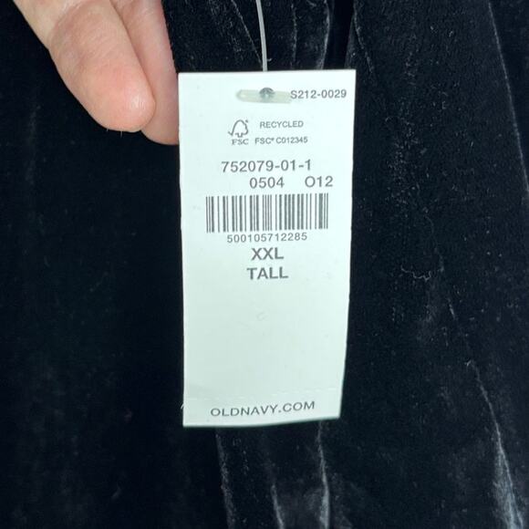 Old Navy NEW Party Blazer Black Velvet XXL Tall 752079 holiday evening event - Picture 9 of 12